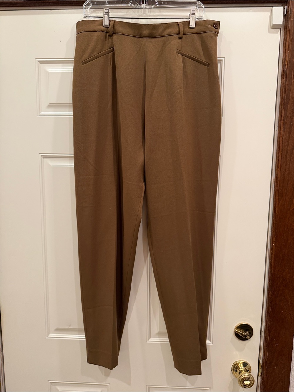 Fabrizio Gianni Tailored Women's Cognac Trousers - Smart Fitted Dress Pants